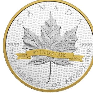 RCM 2018 $10 SML Tribute to 30 Years - Pure Silver Coin